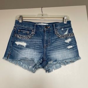 Abercrombie & Fitch embellished jean shorts